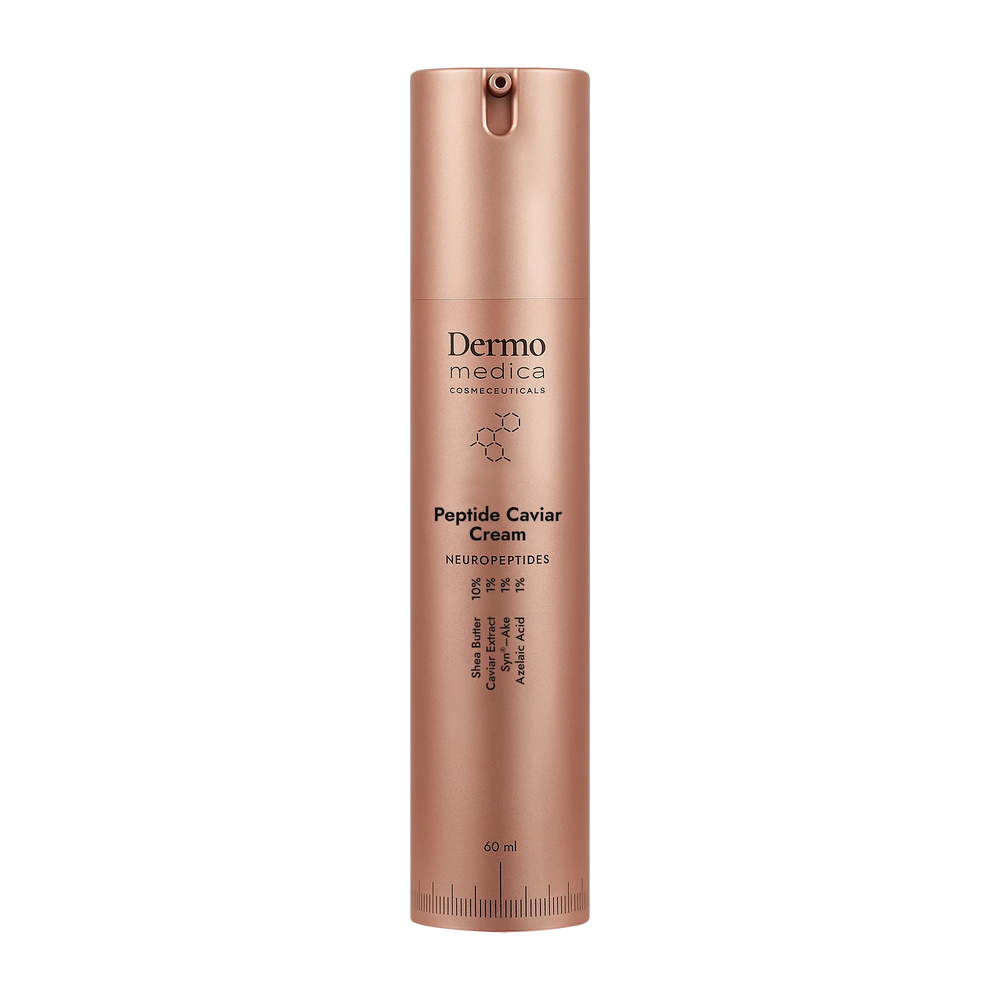 DermoMedica Peptide Caviar Cream — crema nutritiva con péptido Syn-Ake para piel madura, 60 ml