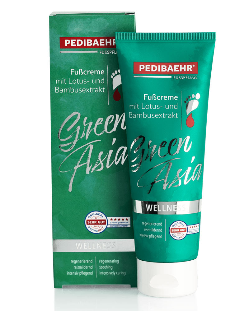 Pedibaehr wellness Green Asia regenerujący krem z lotosem i ekstraktem z bambusa 125 ml — gęsty krem do stóp i ciała na noc