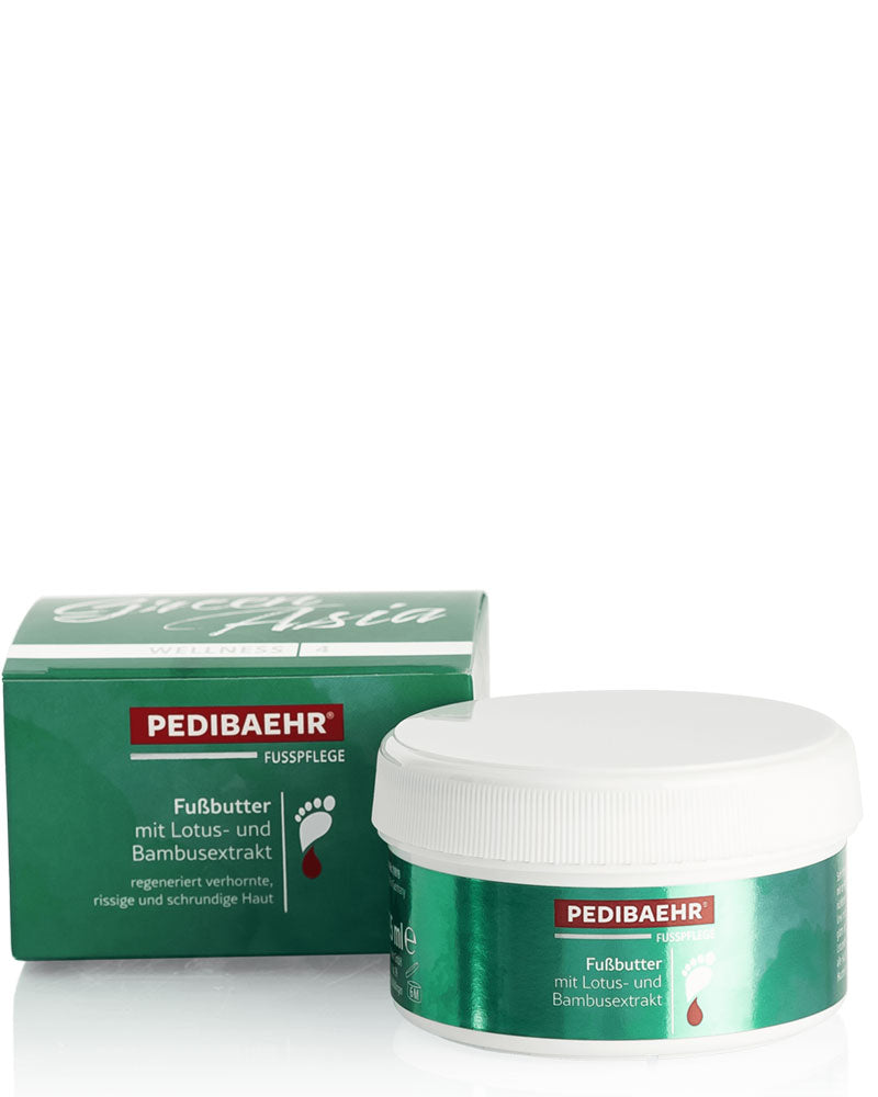Pedibaehr wellness Green Asia boter met lotus en bamboe-extract 125 ml — rijke boter voor voeten en lichaam bij droge huid