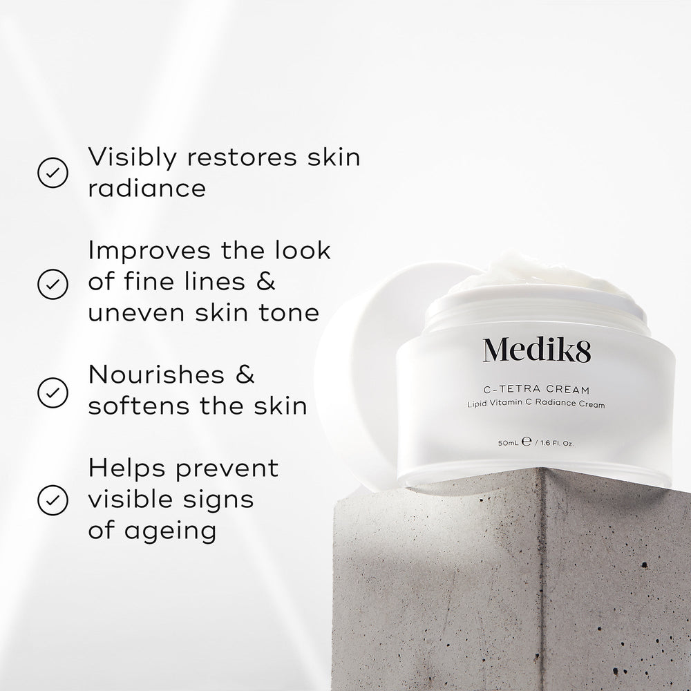 Medik8 C-Tetra Cream — krém se 3% vitaminem C, rozjasňující a proti stárnutí