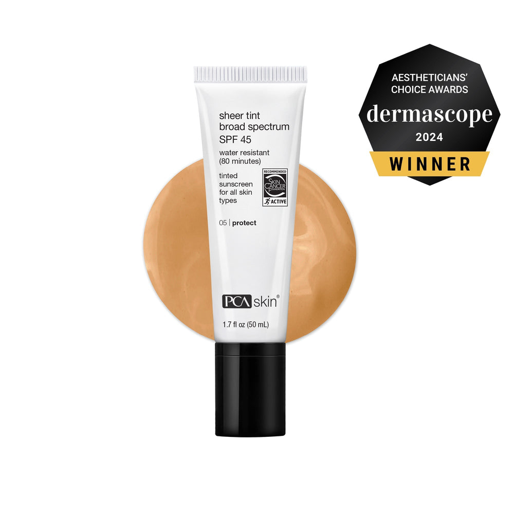 PCA Skin Sheer Tint Broad Spectrum 50 ml — crème minérale protectrice teintée pour tous types de peau