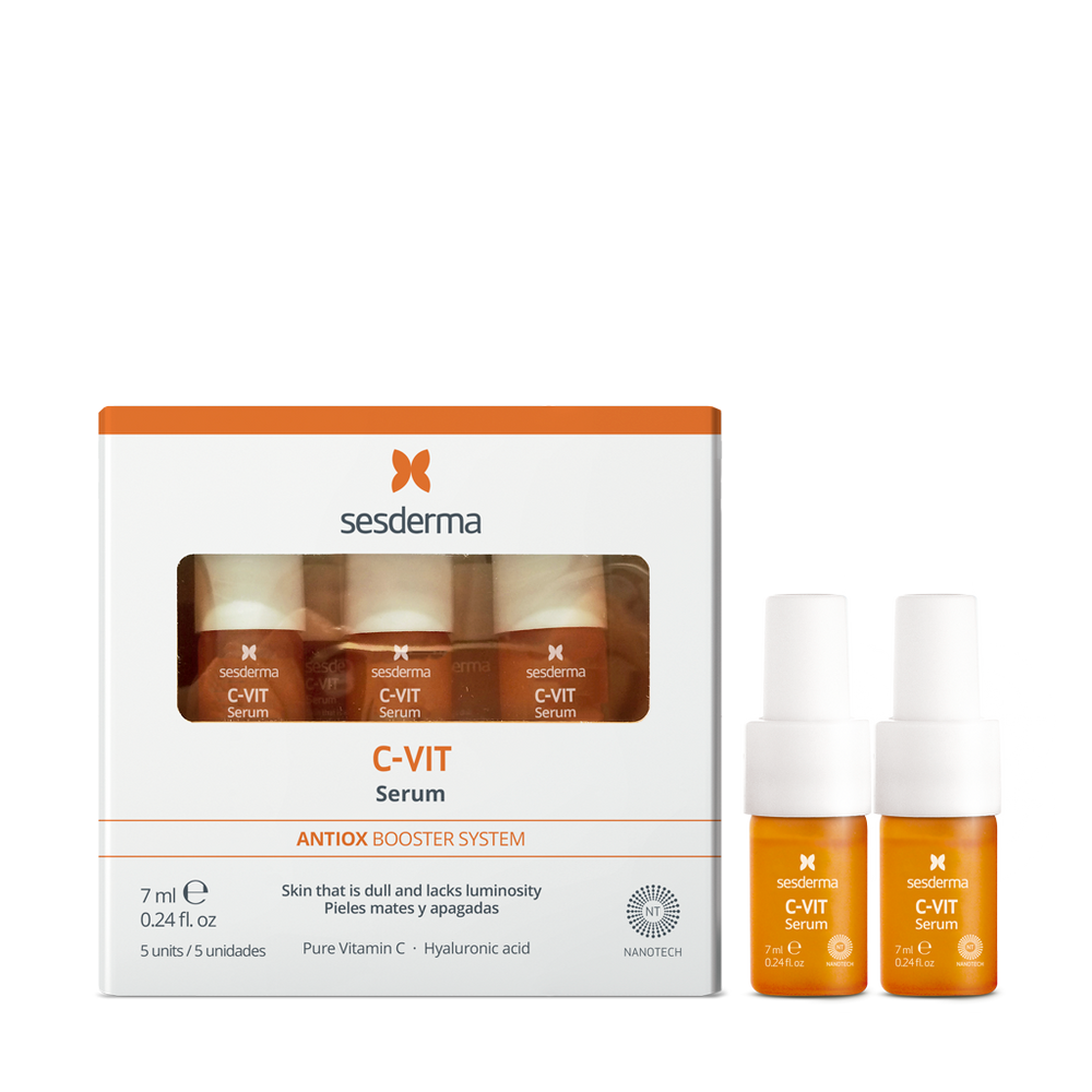 Sesderma C-Vit Serum 5 x 7 ml — intensywny koncentrat przeciwstarzeniowy i depigmentacyjny do twarzy