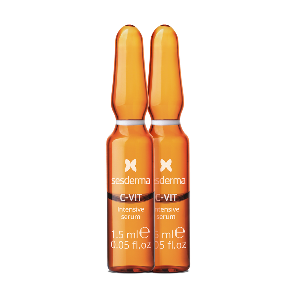 Sesderma C-Vit Εντατικός ορός 12% 10 x 1,5 ml — αμπούλες λάμψης για θαμπή και κουρασμένη επιδερμίδα