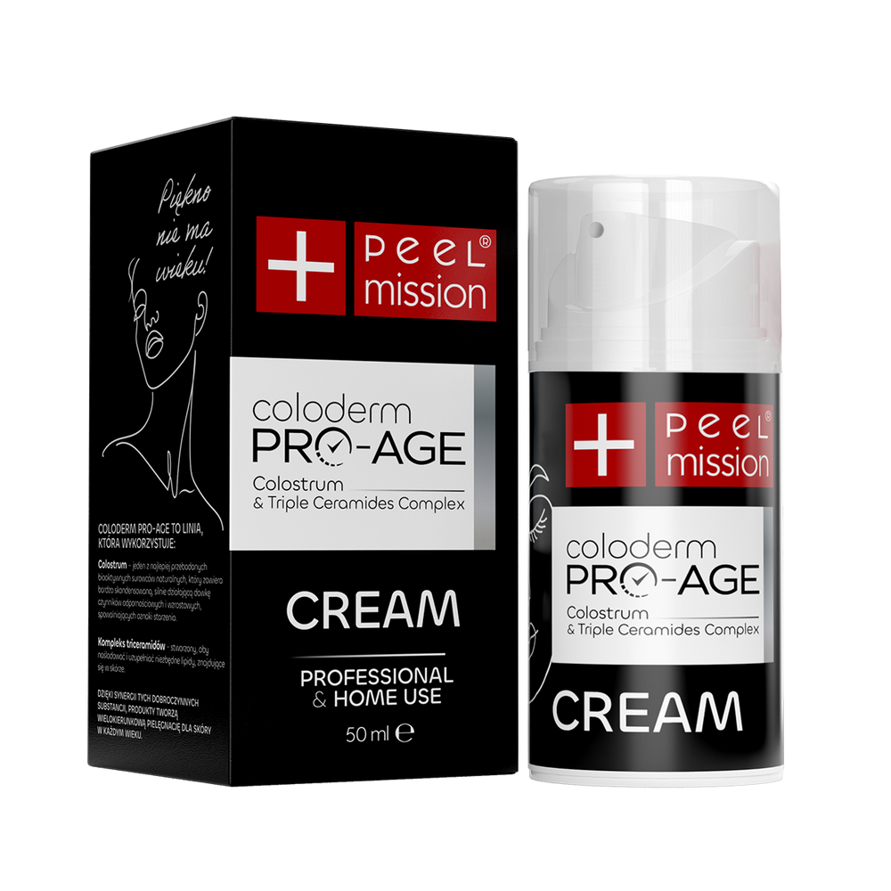 Peel Mission Coloderm Pro-Age Cream 50 мл Airless — легкий крем для обличчя з колострумом і керамідами