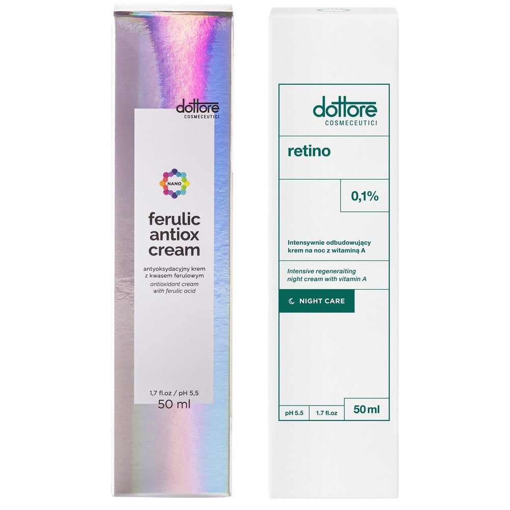 Dottore Kuracja antyoksydacyjno-odbudowująca — set med ferulsyra och retinol