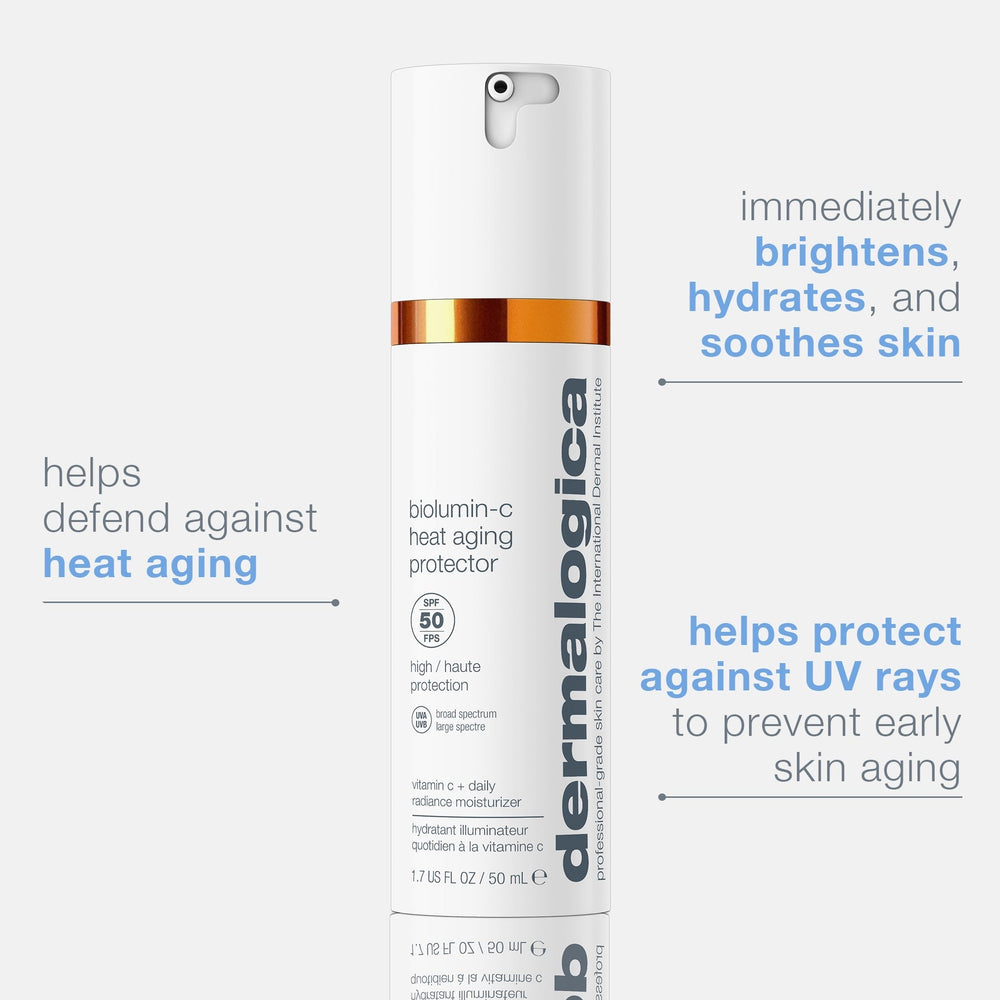 Dermalogica BioLumin-C Heat Aging Protector SPF50 — crema con filtro solar y vitamina C, 50 ml