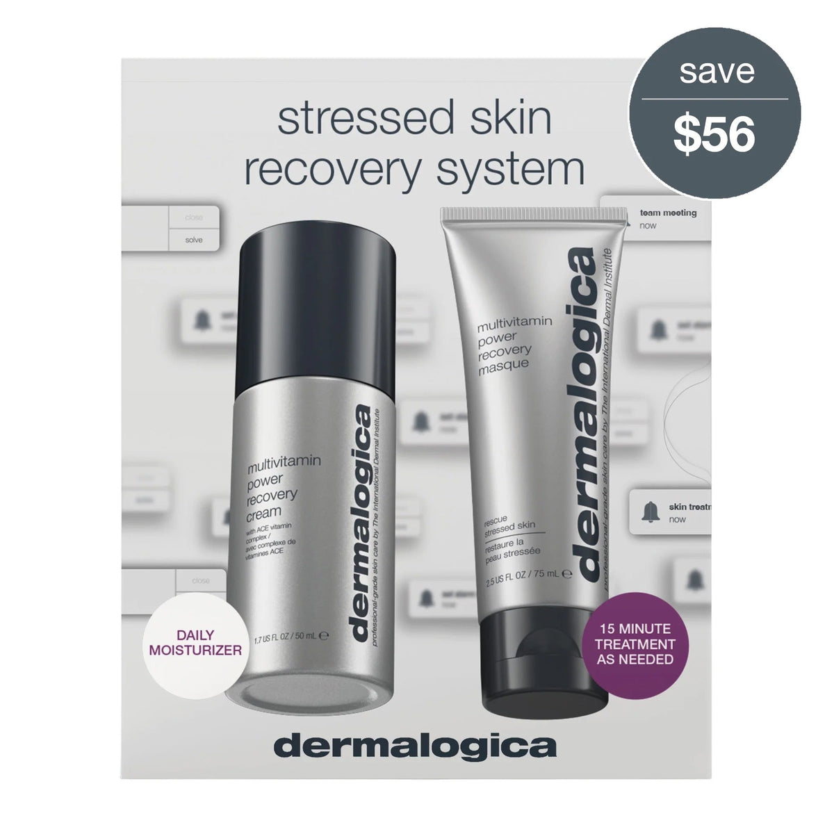 Dermalogica Stressed Skin Recovery System — regenerační sada s vitamíny A, C a E 75 ml + 50 ml