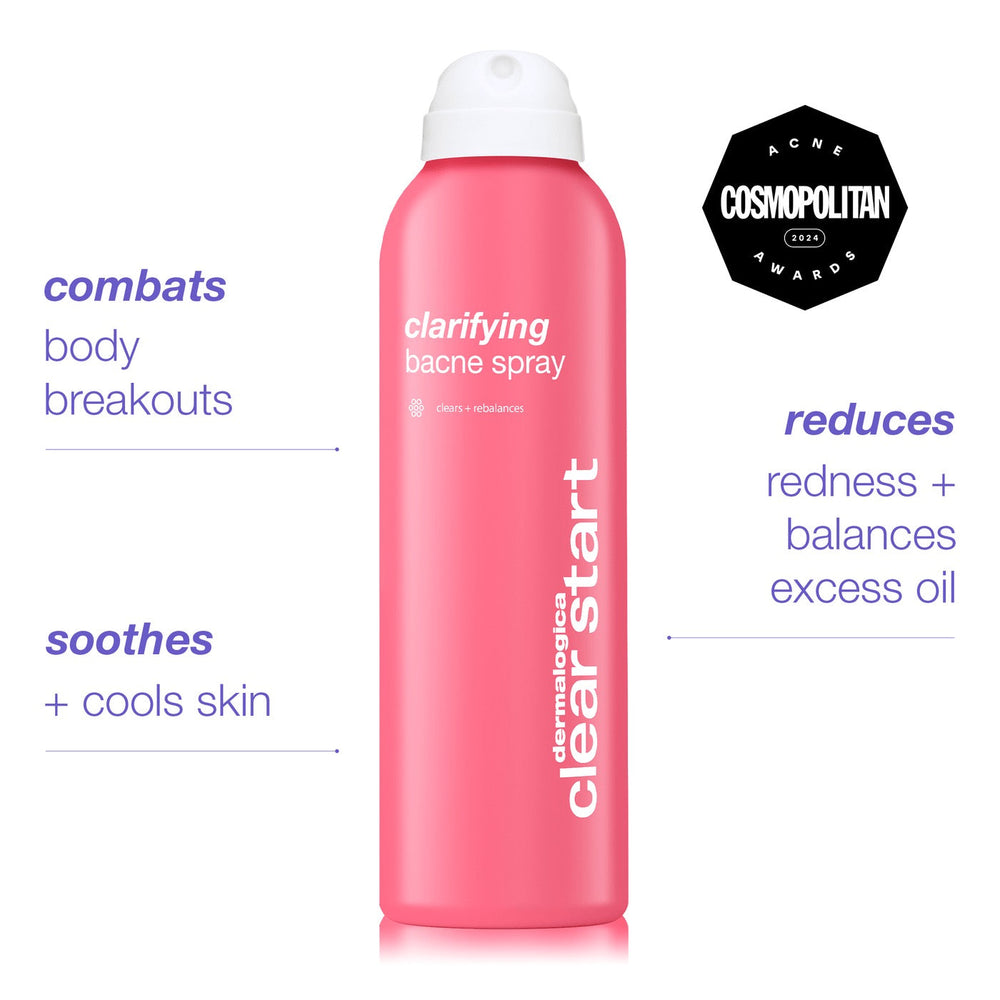 Dermalogica Clarifying Body Spray — sprej s kyselinou salicylovou 1% na nedokonalosti zad a dekoltu