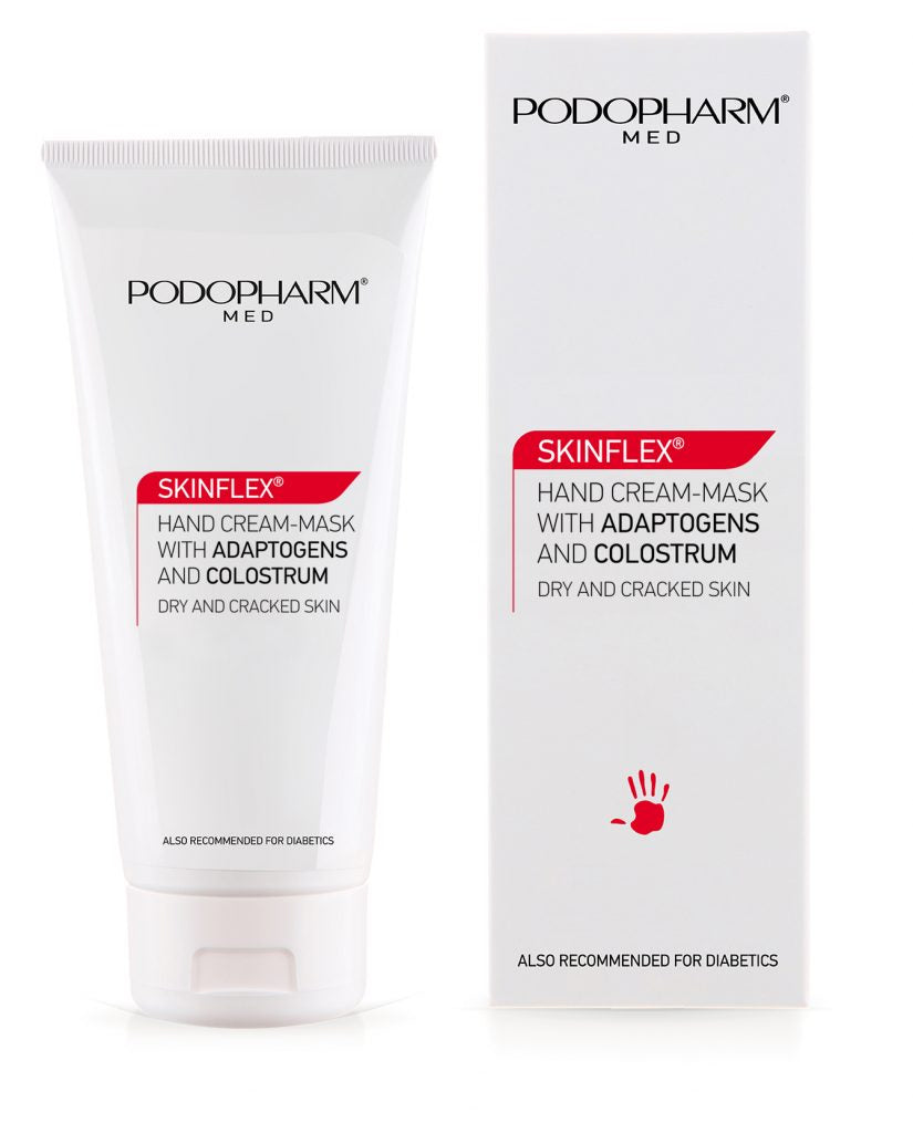 Podopharm SkinFlex Crema-maschera per mani con adattogeni e colostro — rigenera la pelle delle mani e ne rafforza la barriera