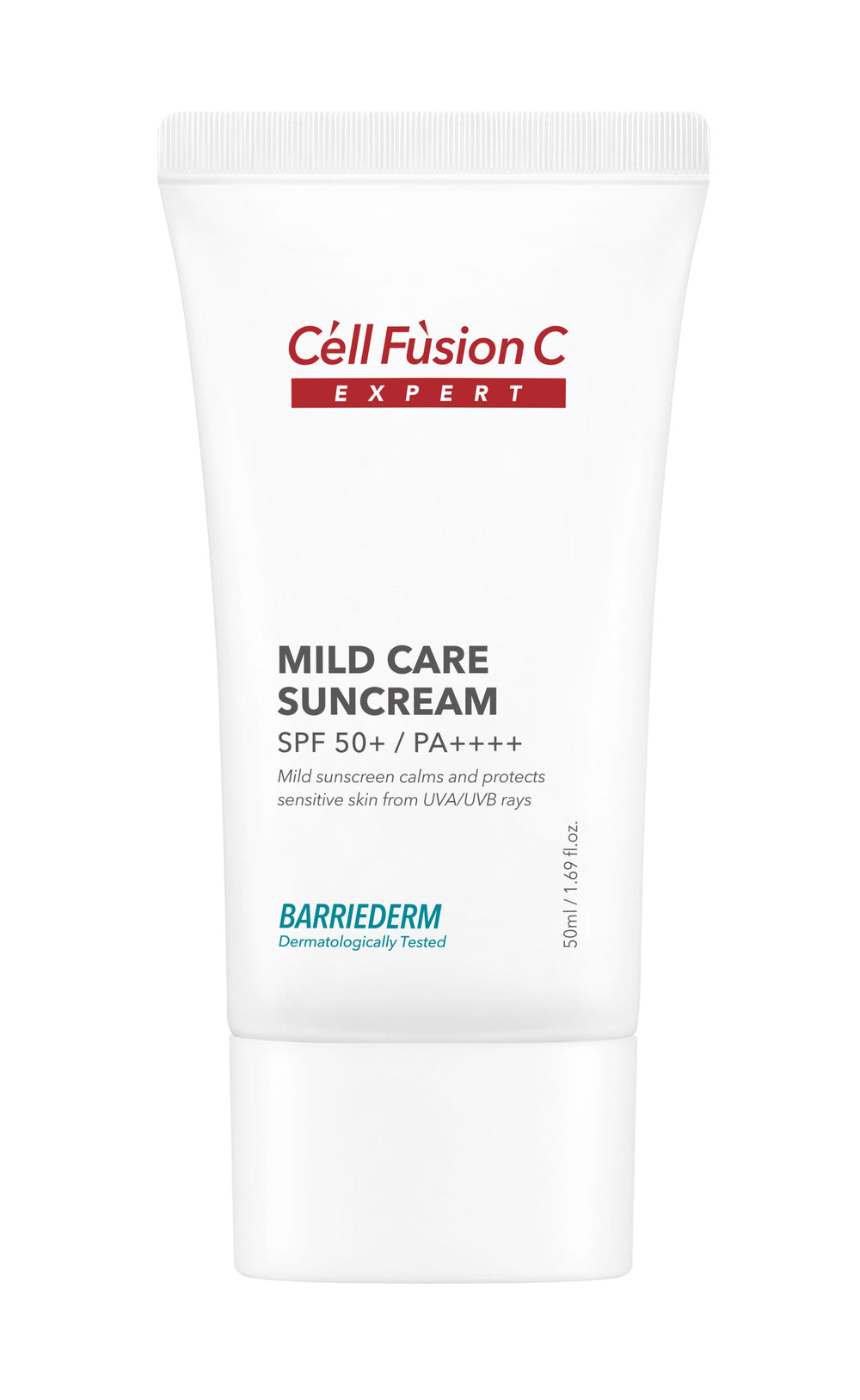Cell Fusion C Barriederm Mild Care Suncream SPF 50+/PA++++ — mineralische Sonnencreme für empfindliche Haut, 50 ml