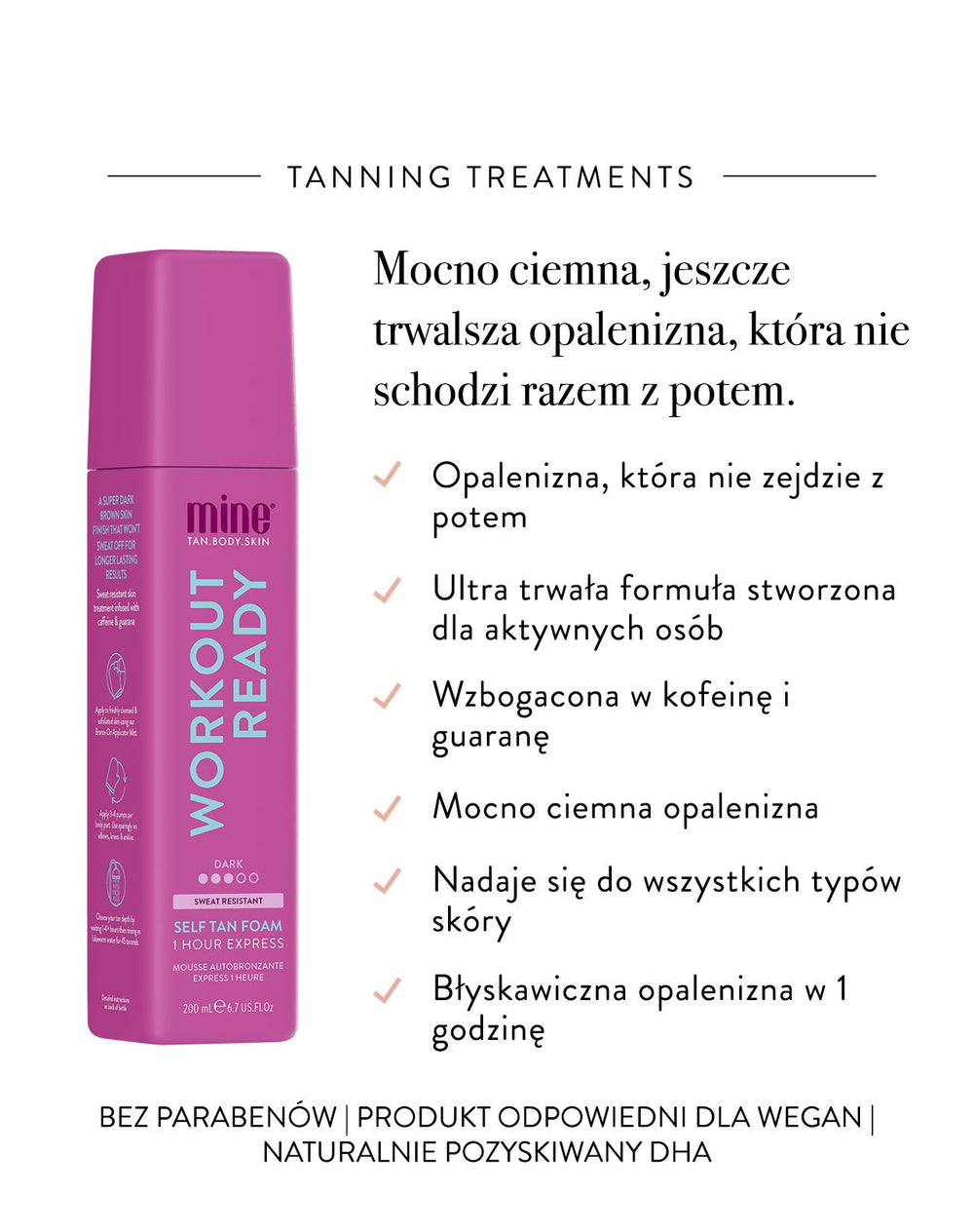 MineTan Workout Ready — Självbruner Skum 200 ml