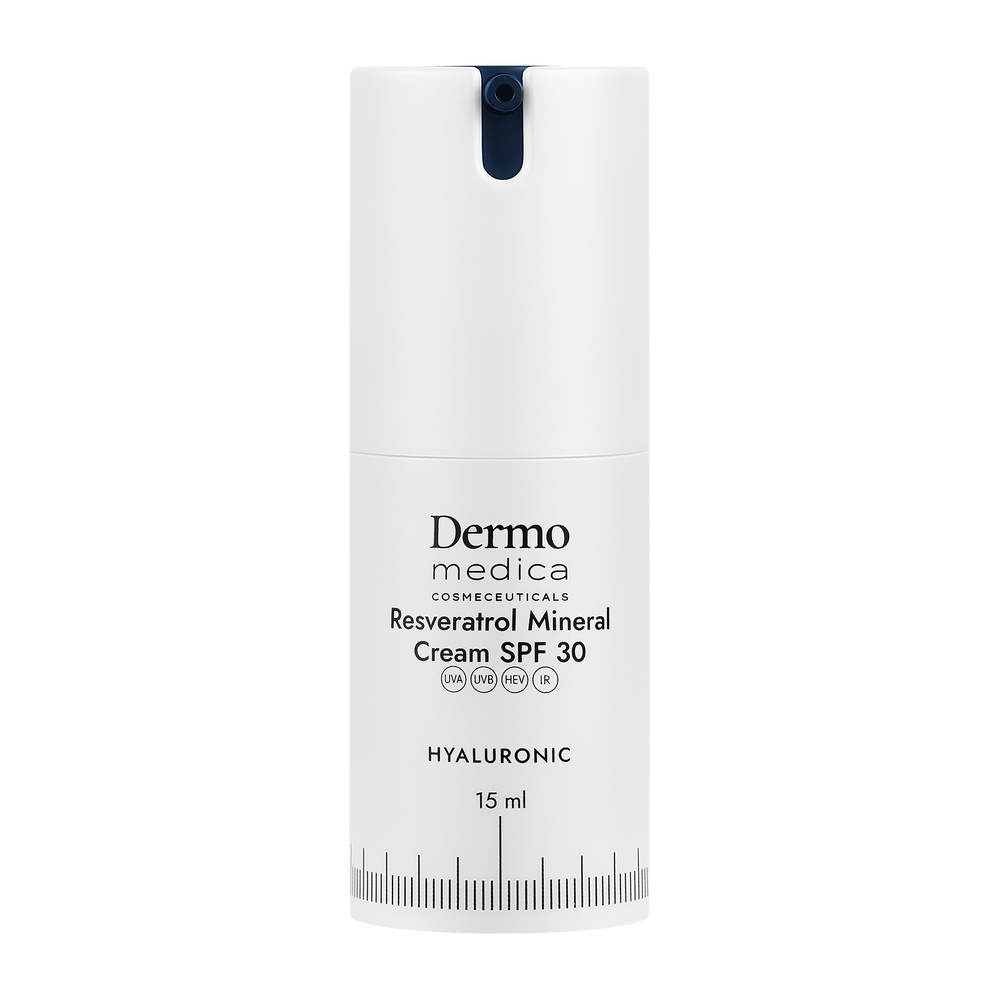 DermoMedica Resveratrol Mineral Cream SPF30 15 ml — crème met minerale filter