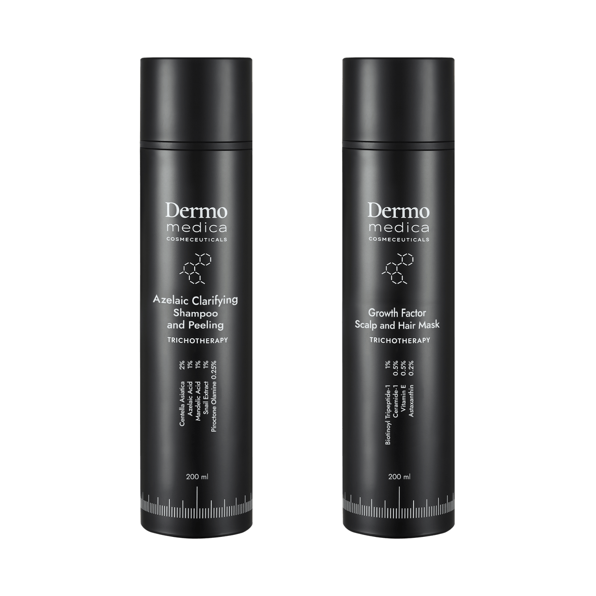 DermoMedica Zestaw Azelaic Clarifying Shampoo and Peeling i Growth Factor Scalp and Hair Mask