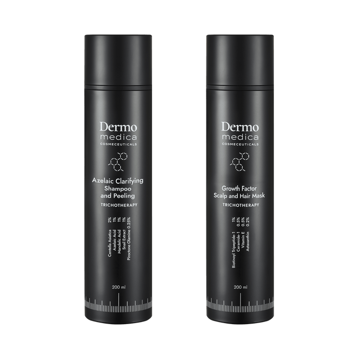 Zestaw Azelaic Clarifying Shampoo and Peeling i Growth Factor Scalp and Hair Mask