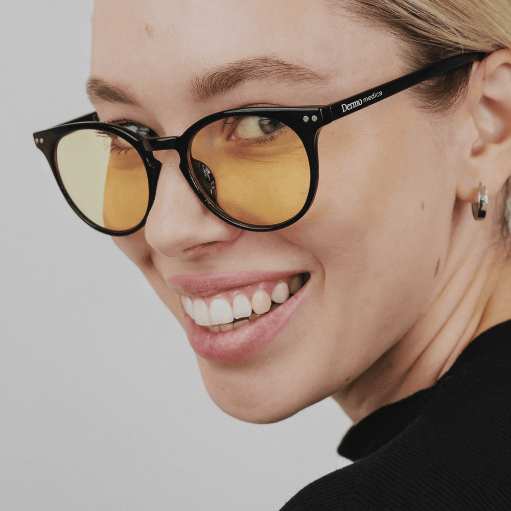 DermoMedica Yellow Audrey — bril met gele lenzen voor de huid en het circadiaan ritme