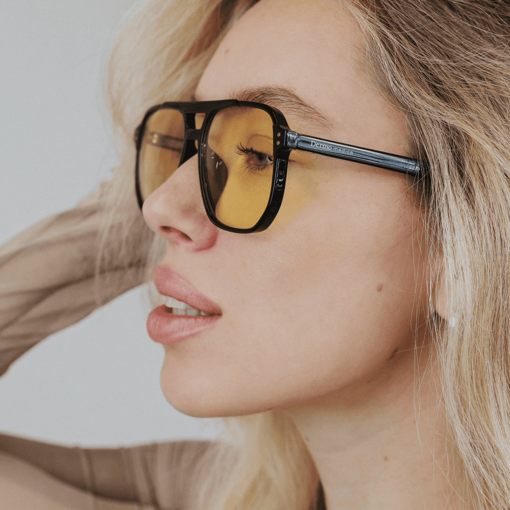 DermoMedica Yellow Trendy — ochelari cu lentile galbene pentru piele și ritmul circadian