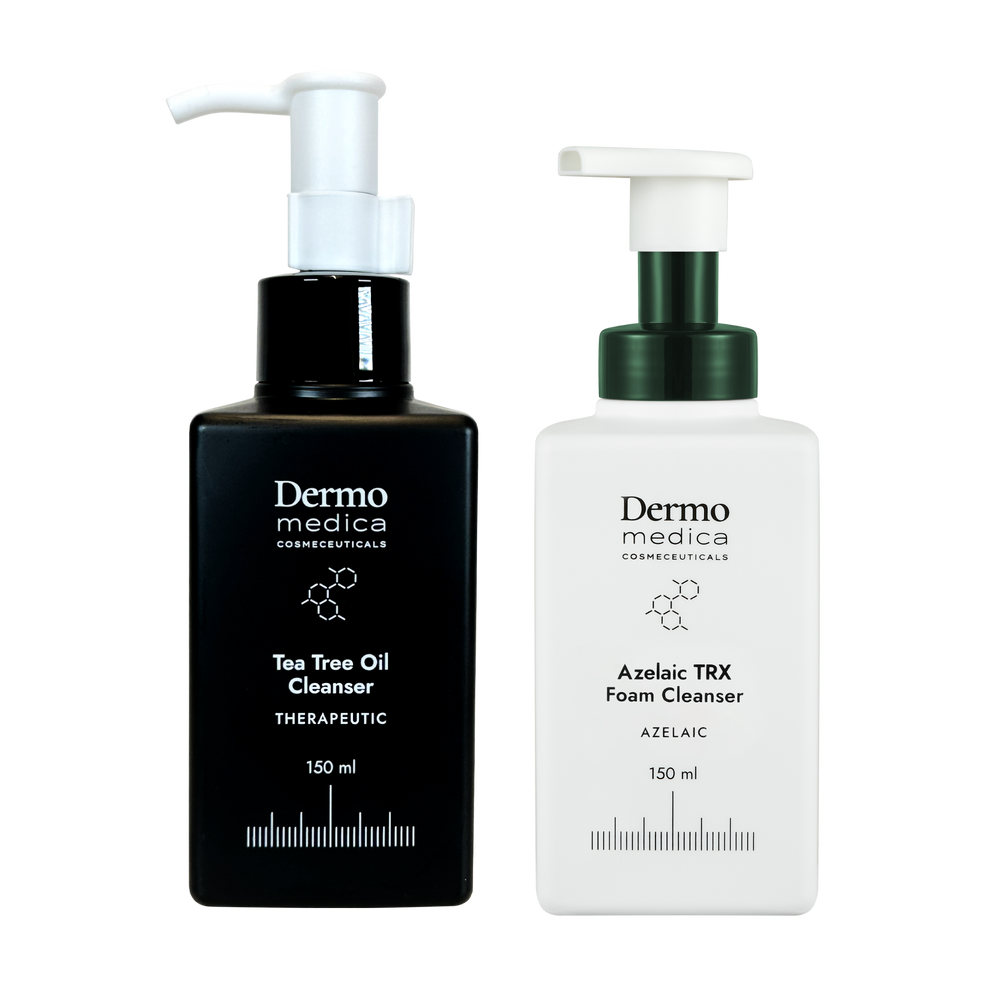 DermoMedica Set Tea Tree Oil Cleanser 150 ml + Azelaic TRX Foam Cleanser 150 ml — set voor het reinigen van een probleemhuid