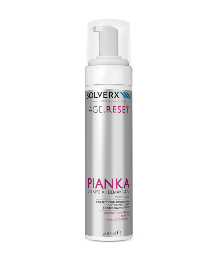 Solverx Age Reset Wasch- und Abschminkschaum für das Gesicht