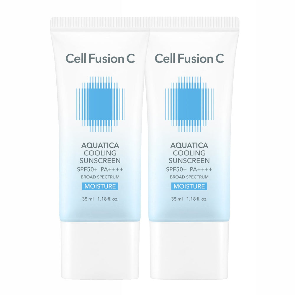 Cell Fusion C Aquatica Cooling Sunscreen SPF50+ PA++++ — filtre rafraîchissant pour peaux couperosées