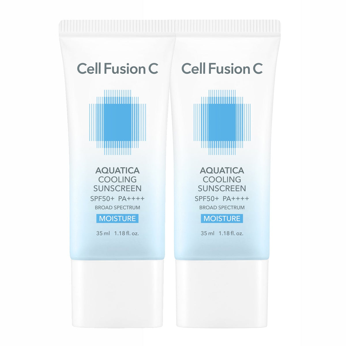Cell Fusion C Aquatica Cooling Sunscreen SPF50+ PA++++ — filtre rafraîchissant pour peaux couperosées