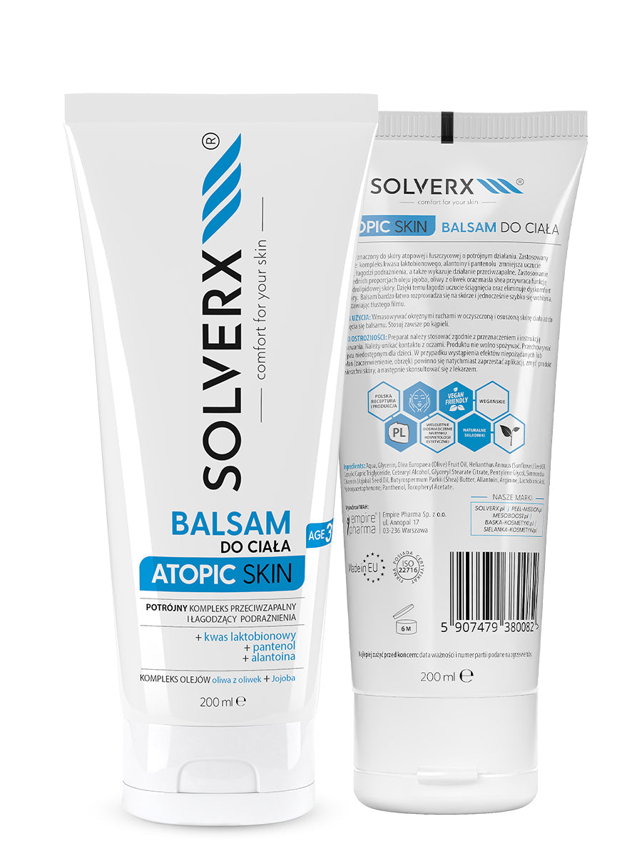 Solverx Atopic Skin Balsam de corp 200 ml — balsam hidratant pentru pielea atopică