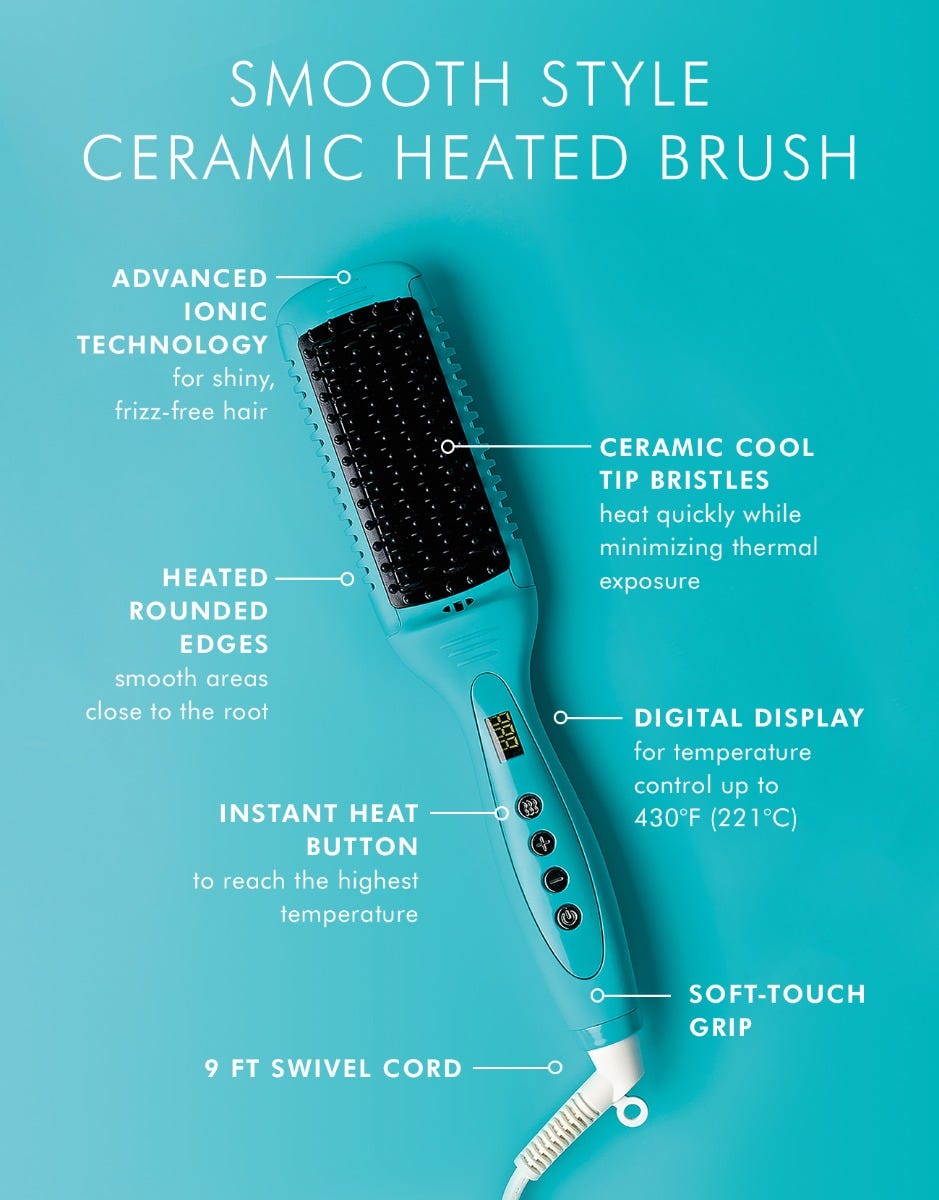 Moroccanoil Smooth Style Ceramic Heated Brush — perie termică ceramică pentru netezirea părului