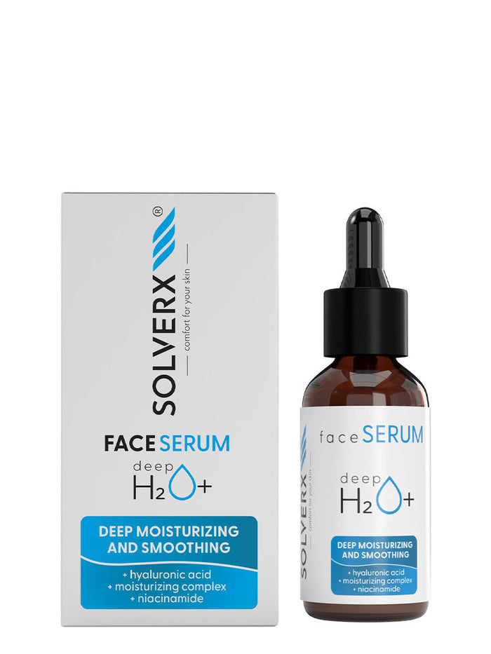 Solverx DeepH20+ feuchtigkeitsspendendes Gesichtsserum mit Hyaluronsäure