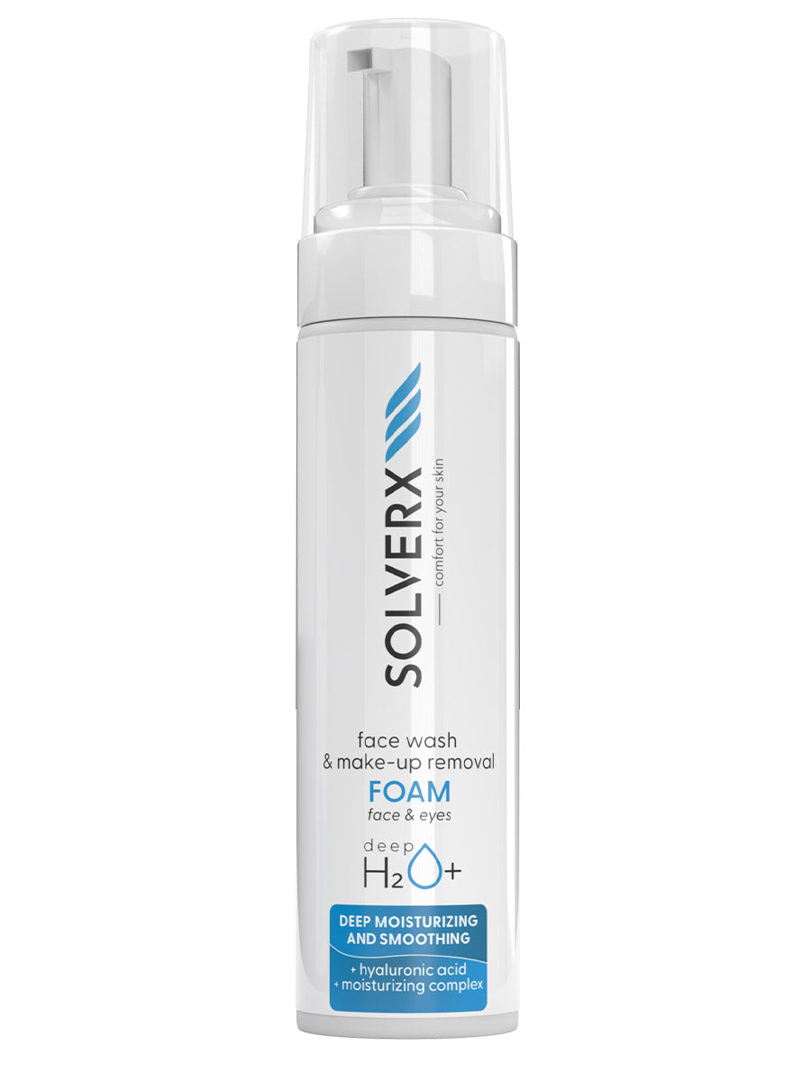 Solverx DeepH2O+ espuma de limpieza facial