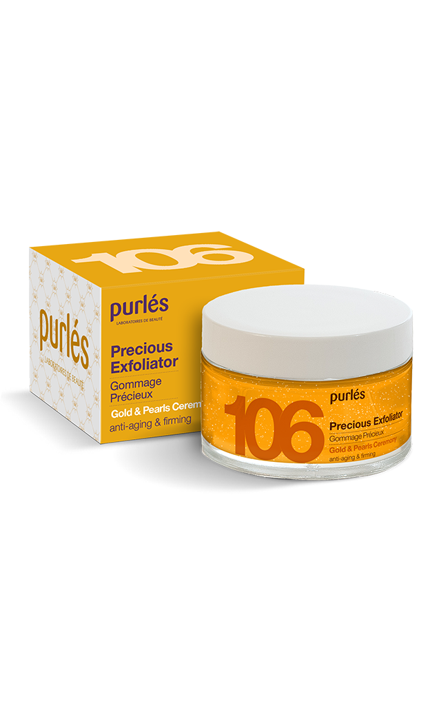 Purles 106 Precious Exfoliator — cremet ansigtspeeling, der eksfolierer overhuden og glatter huden
