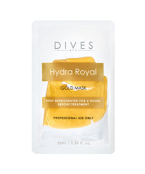 DIVES MED Hydra Royal Gold Mask — återfuktande hydrogeltmask med kolloidalt guld