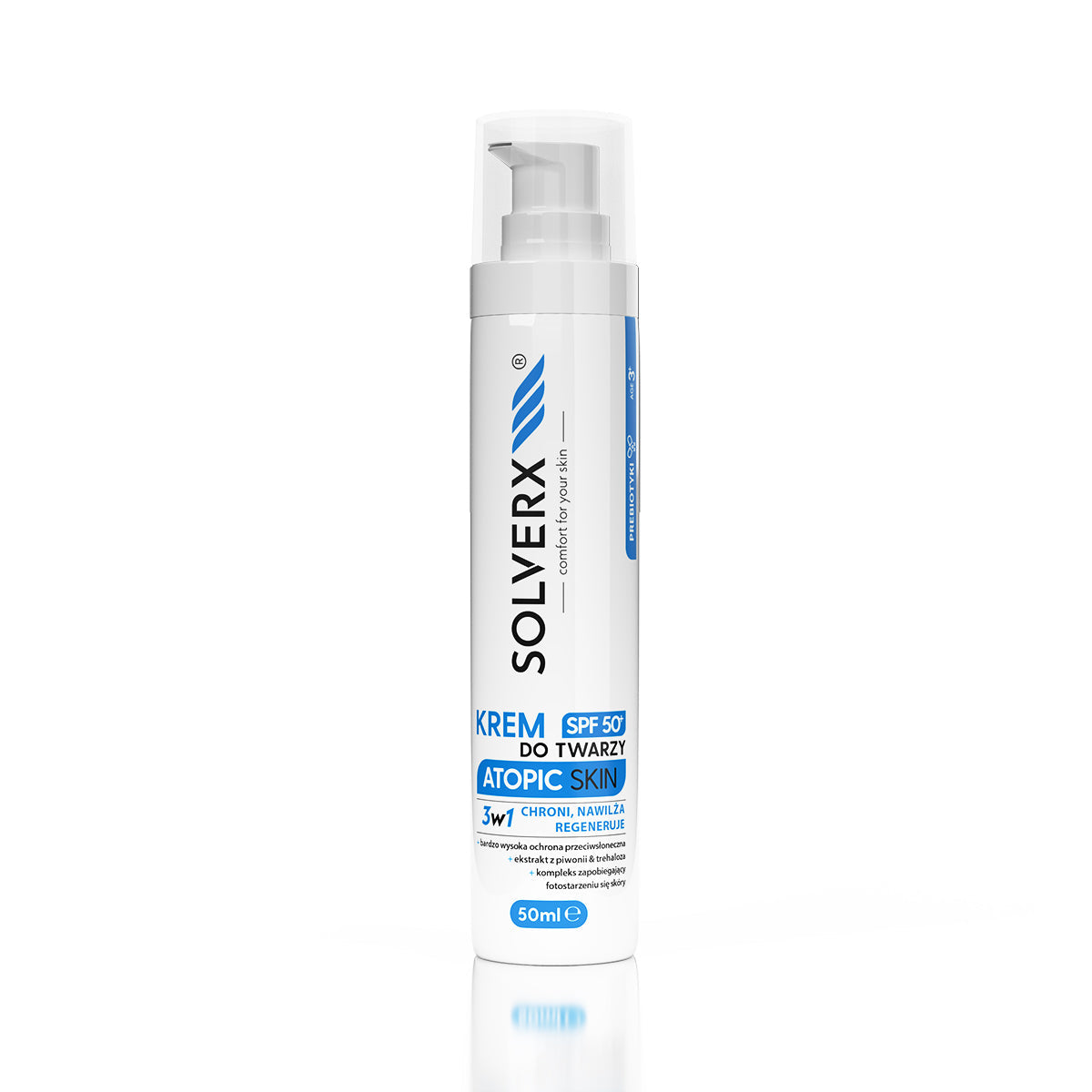 Solverx Krem do twarzy z SPF 50+ Atopic Skin