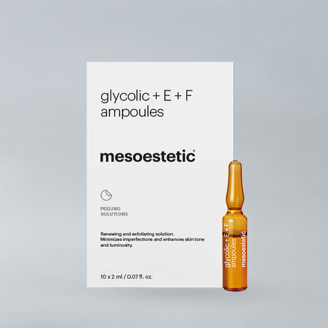 Mesoestetic Glycolic E F Ampoules — exfoliačná ampulka s kyselinou glykolovou