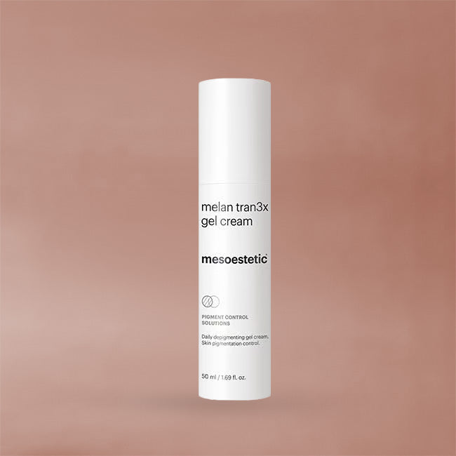 Mesoestetic Melan Tran3X Gel Cream — gelový krém redukující pigmentové skvrny a vyrovnávající tón pleti