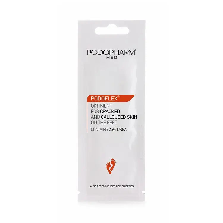 Podopharm Podoflex Pomada para la piel agrietada y con durezas de los pies (25% de urea) 10 ml — pomada con urea para la piel agrietada de los pies