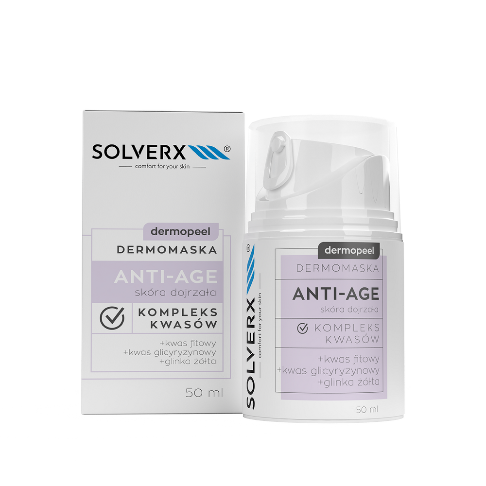 Solverx Dermopeel αντιγηραντική μάσκα anti-age — μάσκα για ώριμο δέρμα με ρυτίδες