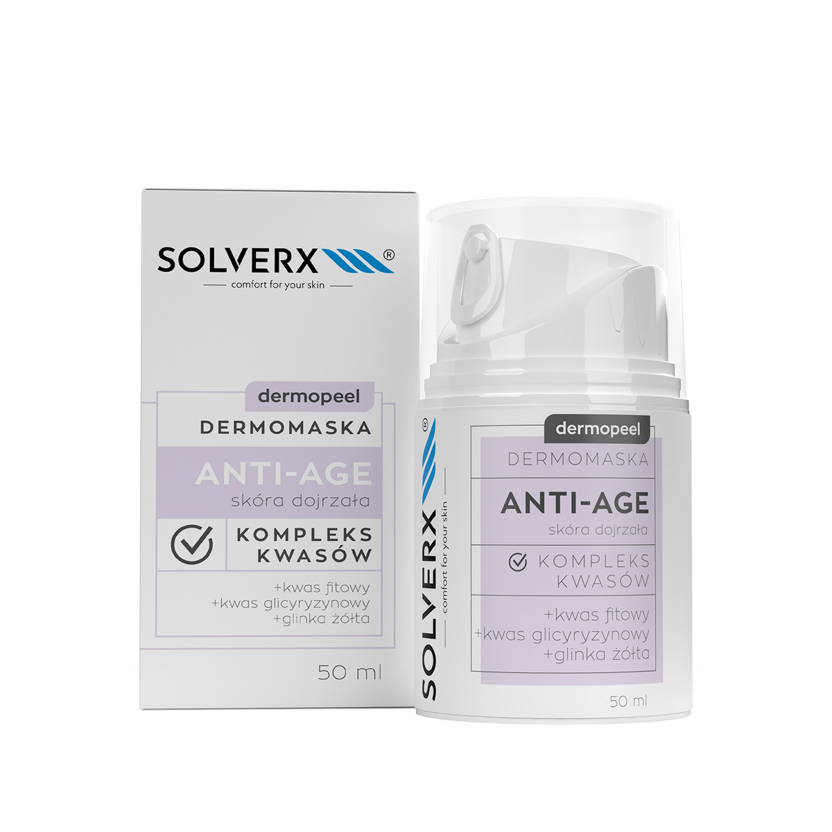 Solverx Dermopeel maska przeciwstarzeniowa anti-age