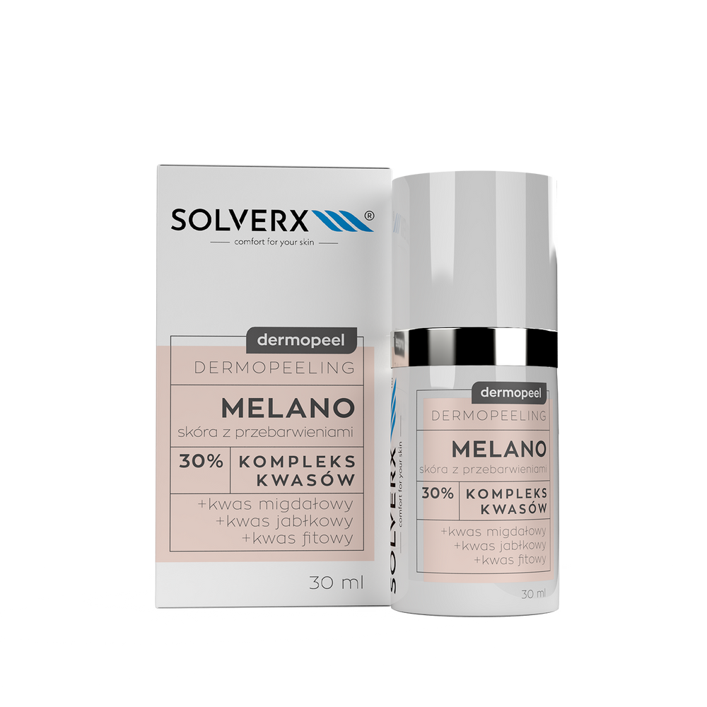Solverx Dermopeel peeling na pigmentové skvrny s mandlovou a fytovou kyselinou — peeling pro pleť s pigmentovými skvrnami