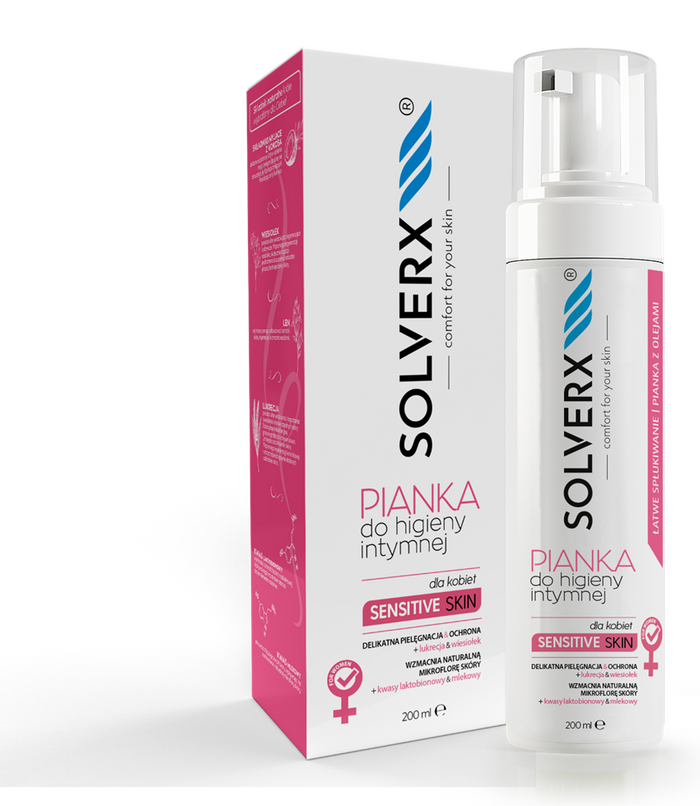 Solverx Sensitive Skin Mousse d'hygiène intime pour femmes