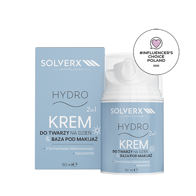 Solverx Hydro krém na obličej & báze pod make-up 2v1