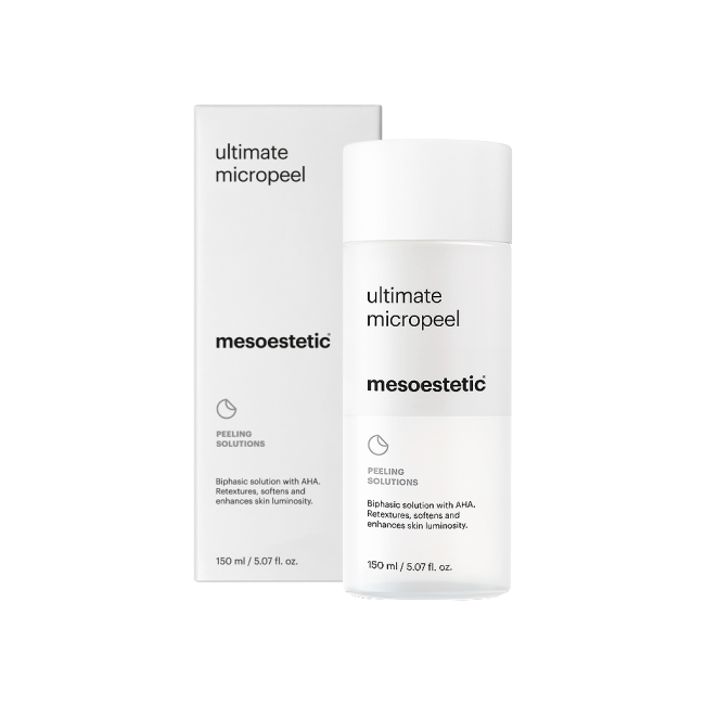 Mesoestetic Ultimate Micropeel — peeling esfoliante che rimuove le cellule morte e libera i pori