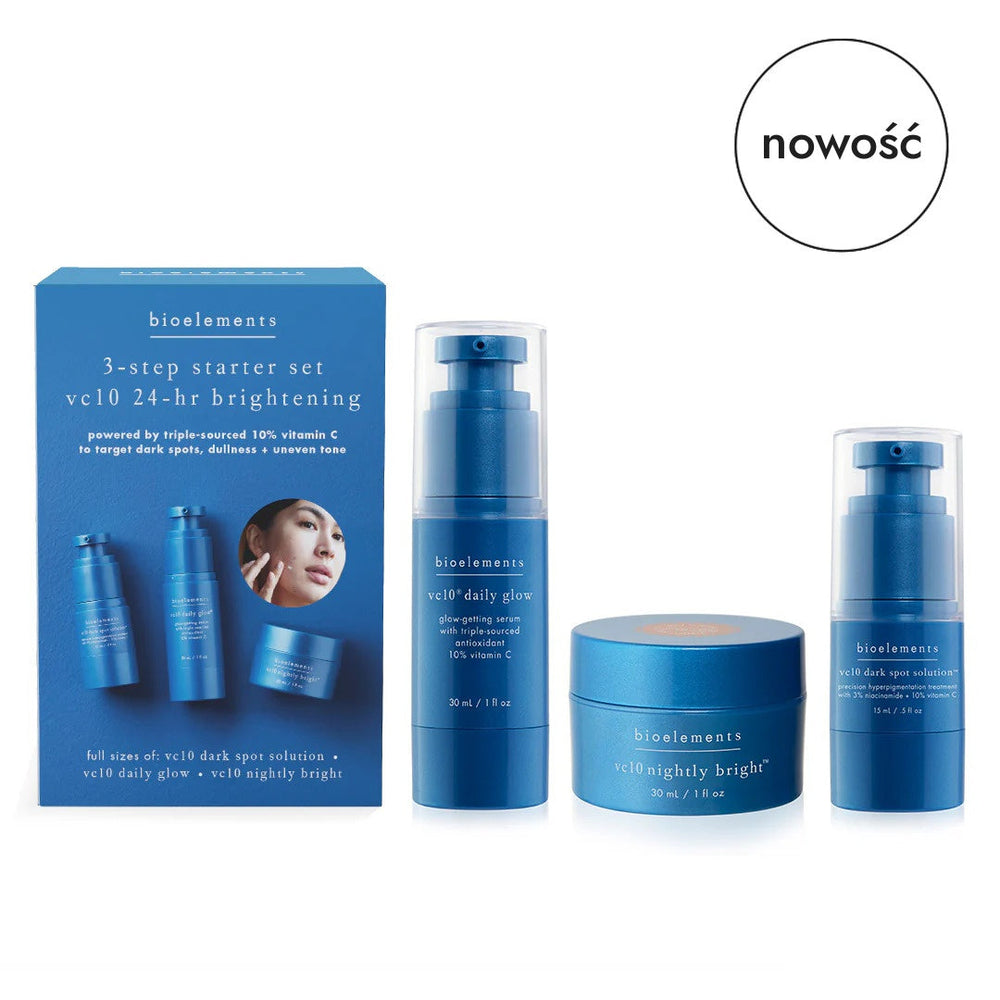 Bioelements Zestaw 3-step Starter Set: VC10 24h — trzytomowa kuracja na przebarwienia