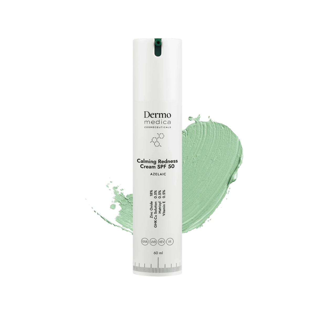 DermoMedica Calming Redness Cream SPF 50 — filter so zeleným pigmentom na začervenanie