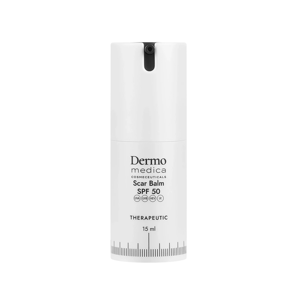 DermoMedica Scar Balm SPF 50 — silikonebalsam til ar, 15 ml