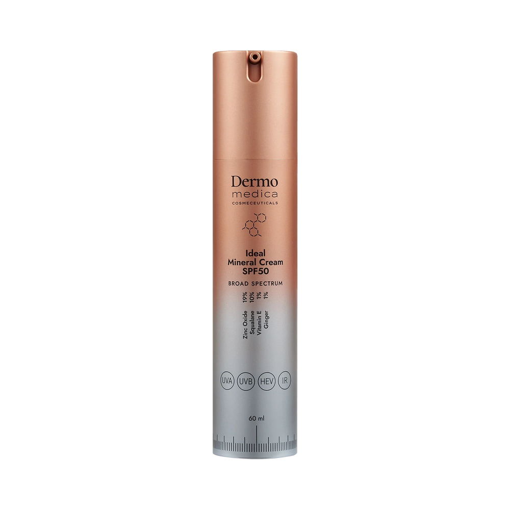 DermoMedica Ideal Mineral Cream SPF50 — kräm med zinkoxid 19% 60 ml