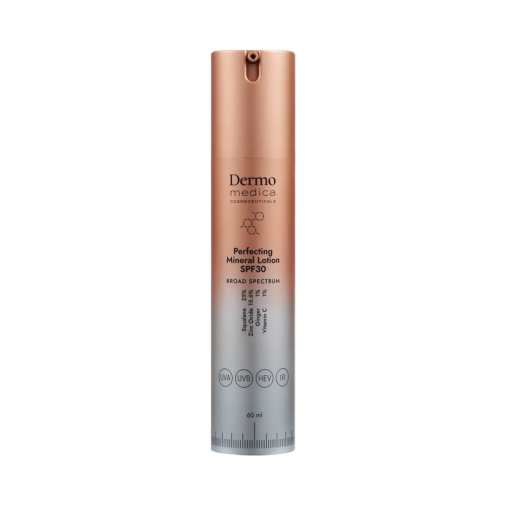 DermoMedica Perfecting Mineral Lotion SPF30 — φυσική αντηλιακή προστασία προσώπου, 60 ml