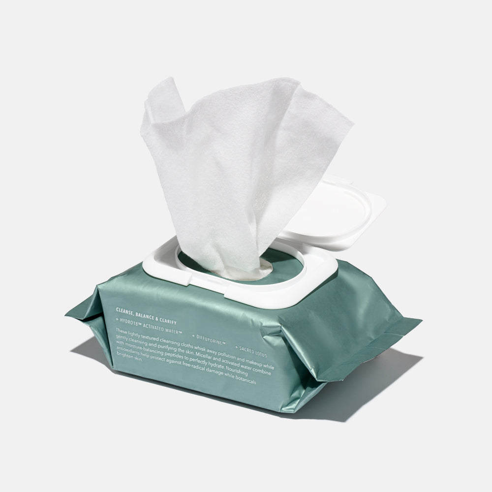 HydroPeptide HydroActive Cleanse 30 Stk. — Mizellen-Tücher für Gesicht, Augen und Lippen
