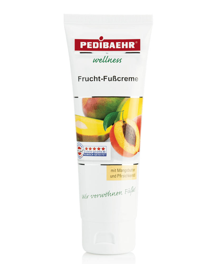Pedibaehr crème fruitée pour la peau 125 ml — hydrate et régénère l'épiderme desséché des pieds et du corps, pour la nuit