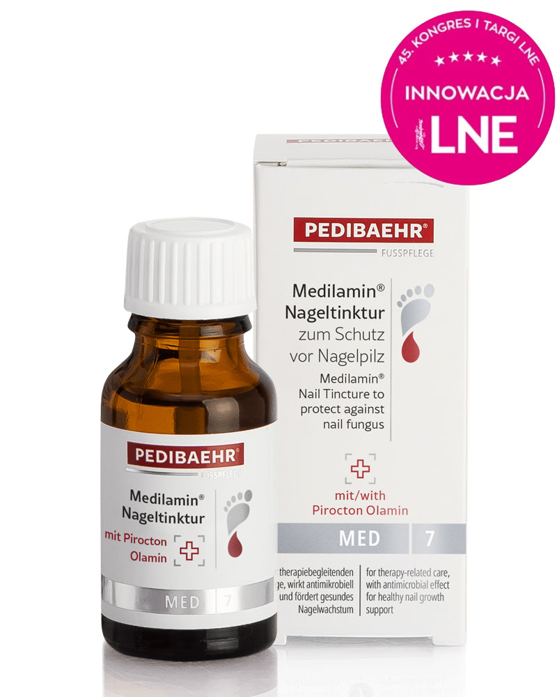 Pedibaehr Medilamin tinctură antifungică pentru unghii 15 ml — lichid pentru îngrijirea plăcii unghiale