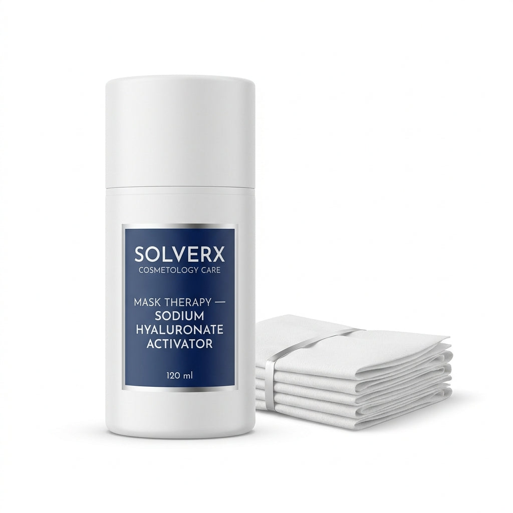 SOLVERX MASK THERAPY SODIUM HYALURONATE ACTIVATOR + 10 MASKs 120ml