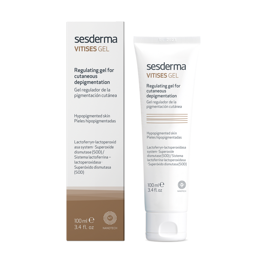 Sesderma Vitises Nano Gel 100 ml — gel som stödjer hudens pigmentering vid pigmentbortfall